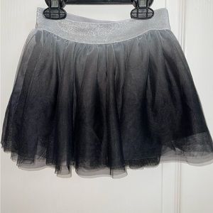 Girls Tutu Skirt, black, silver, XS